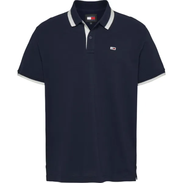 Tommy Hilfiger Jeans DM0DM18313 Polo con riga tinta unita  